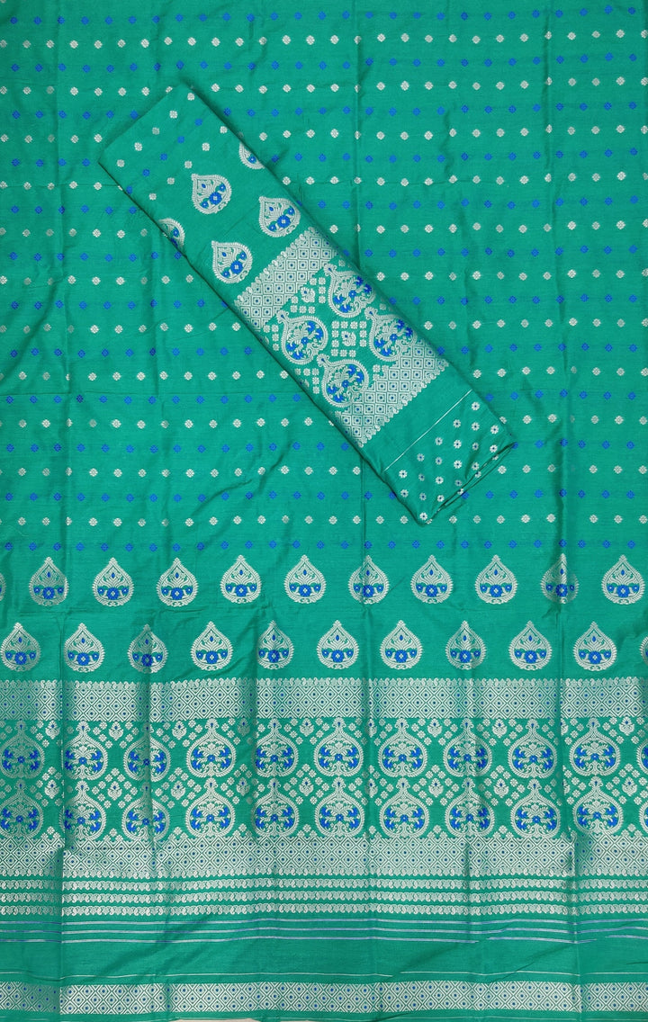 Silver Jari Super Cotton* Mekhela Sador