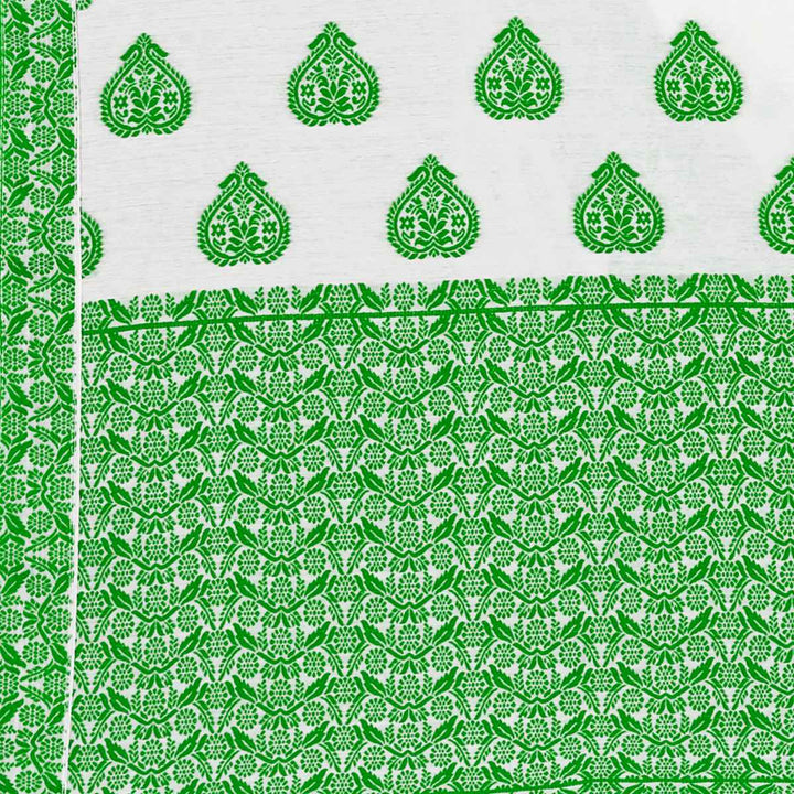Weaving Dhaga Work AC Cotton* Mekhela Sador - King Khap & Small Buti