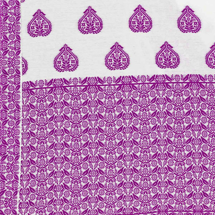 Weaving Dhaga Work AC Cotton* Mekhela Sador - King Khap & Small Buti