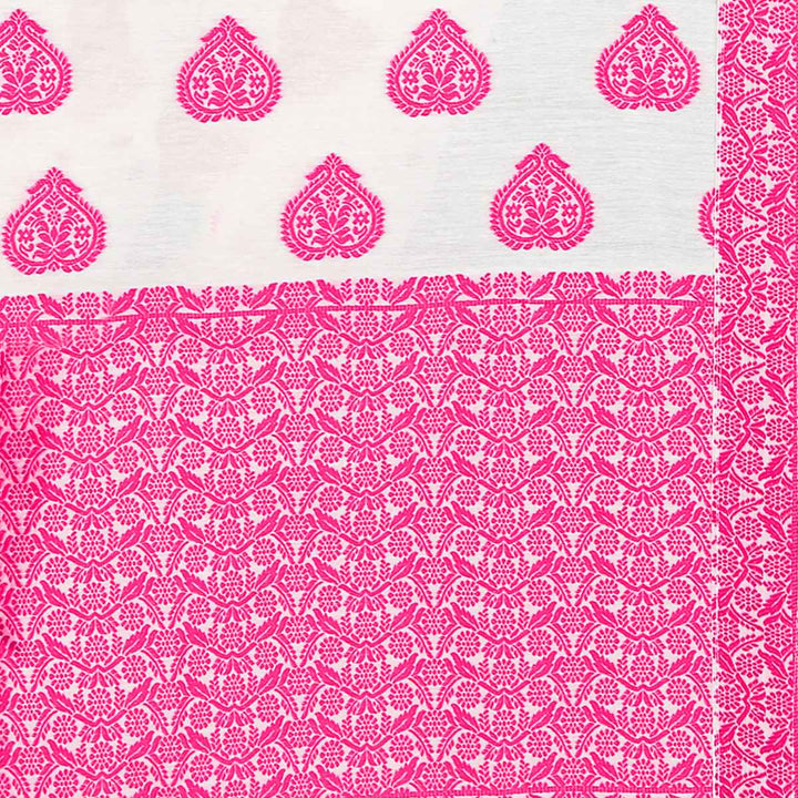 Weaving Dhaga Work AC Cotton* Mekhela Sador - King Khap & Small Buti