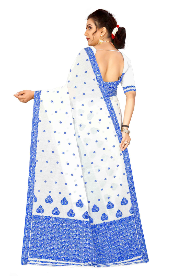 Weaving Dhaga Work AC Cotton* Mekhela Sador - King Khap & Small Buti