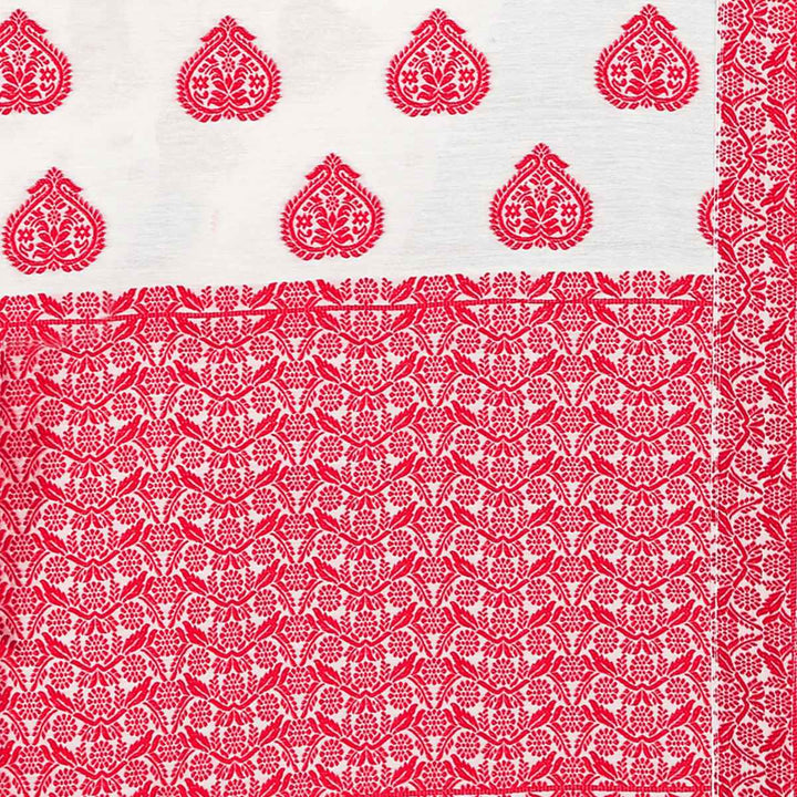 Weaving Dhaga Work AC Cotton* Mekhela Sador - King Khap & Small Buti