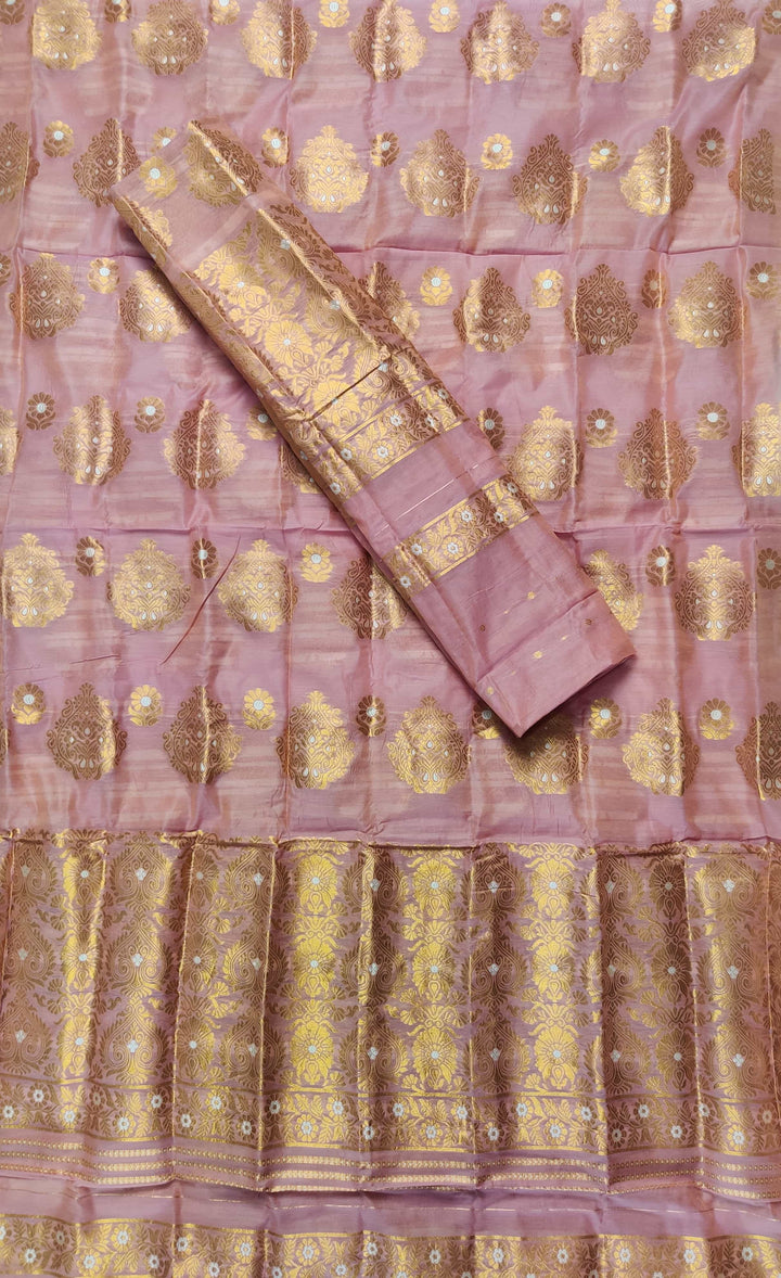 Copper Jari AC Cotton* Mekhela Chador