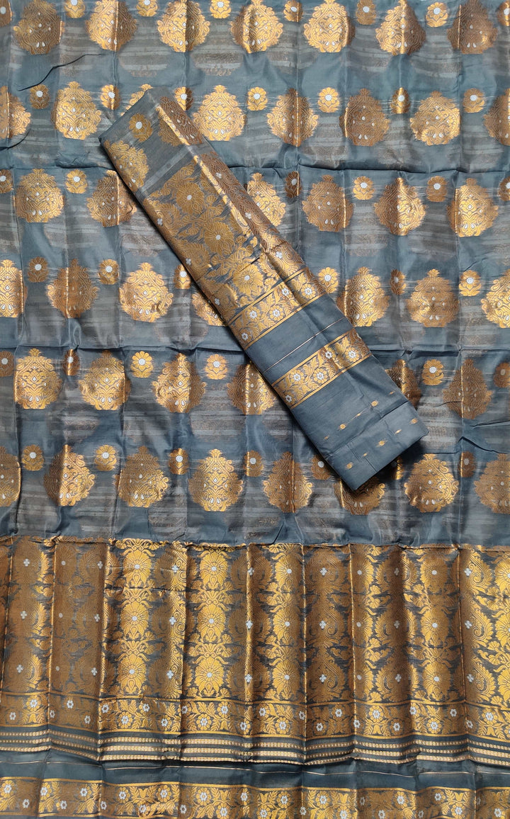 Copper Jari AC Cotton* Mekhela Chador