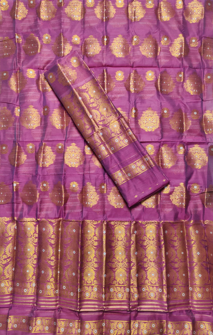 Copper Jari AC Cotton* Mekhela Chador