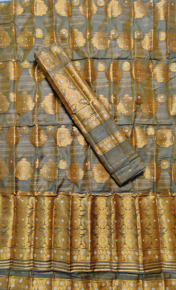 Copper Jari AC Cotton* Mekhela Chador