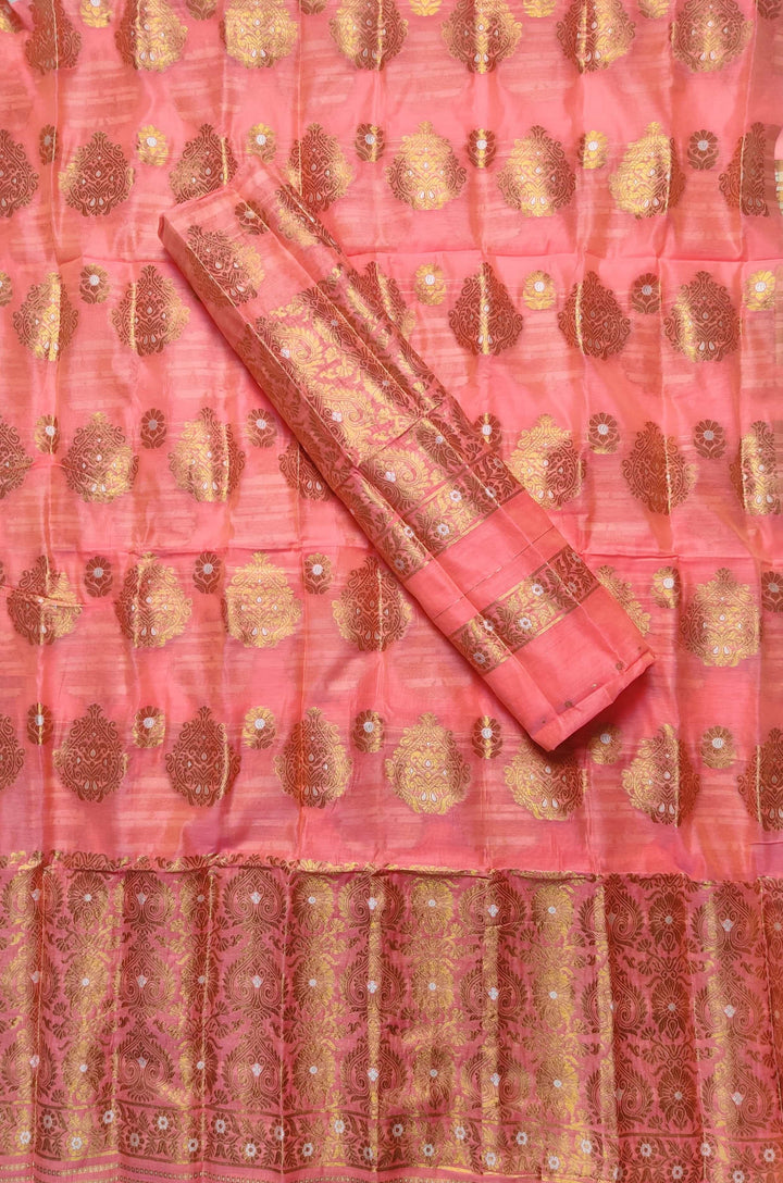 Copper Jari AC Cotton* Mekhela Chador