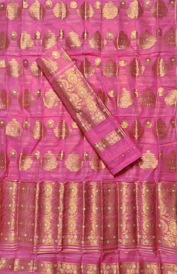 Copper Jari AC Cotton* Mekhela Chador