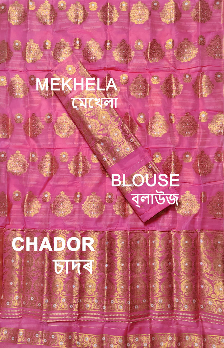 Copper Jari AC Cotton* Mekhela Chador