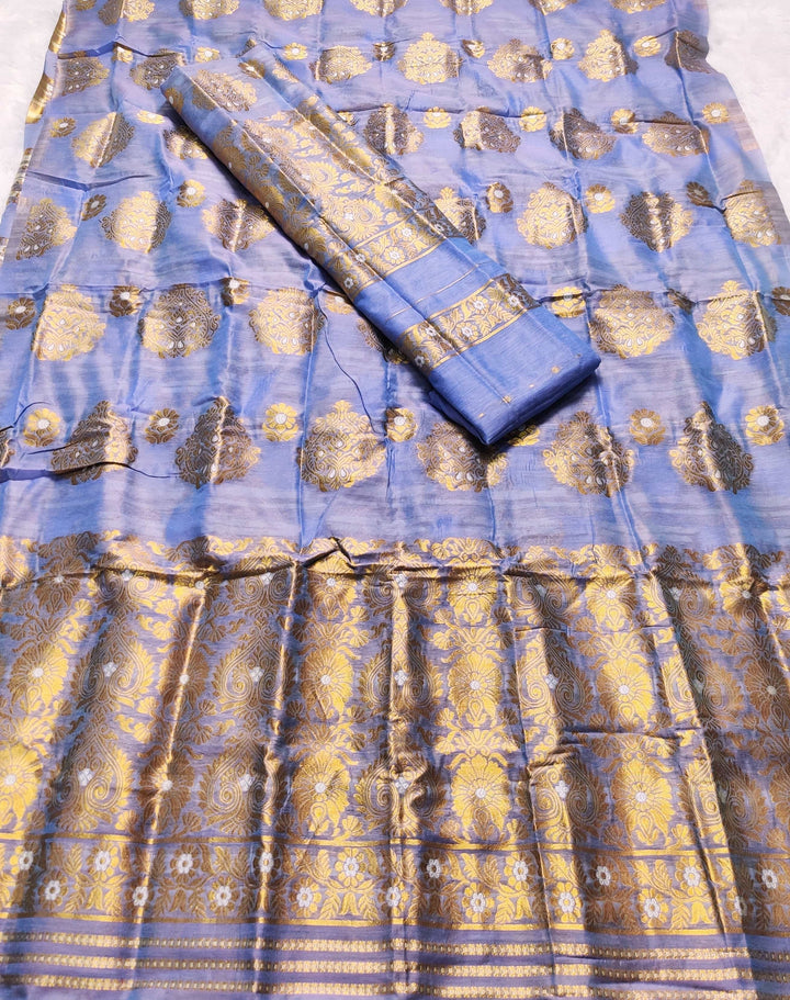 Copper Jari AC Cotton* Mekhela Chador