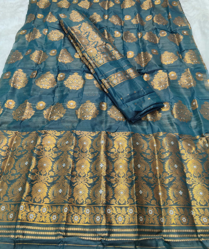 Copper Jari AC Cotton* Mekhela Chador