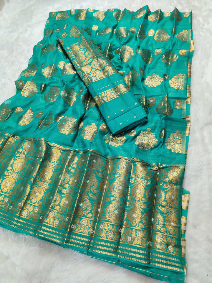Copper Jari AC Cotton* Mekhela Chador