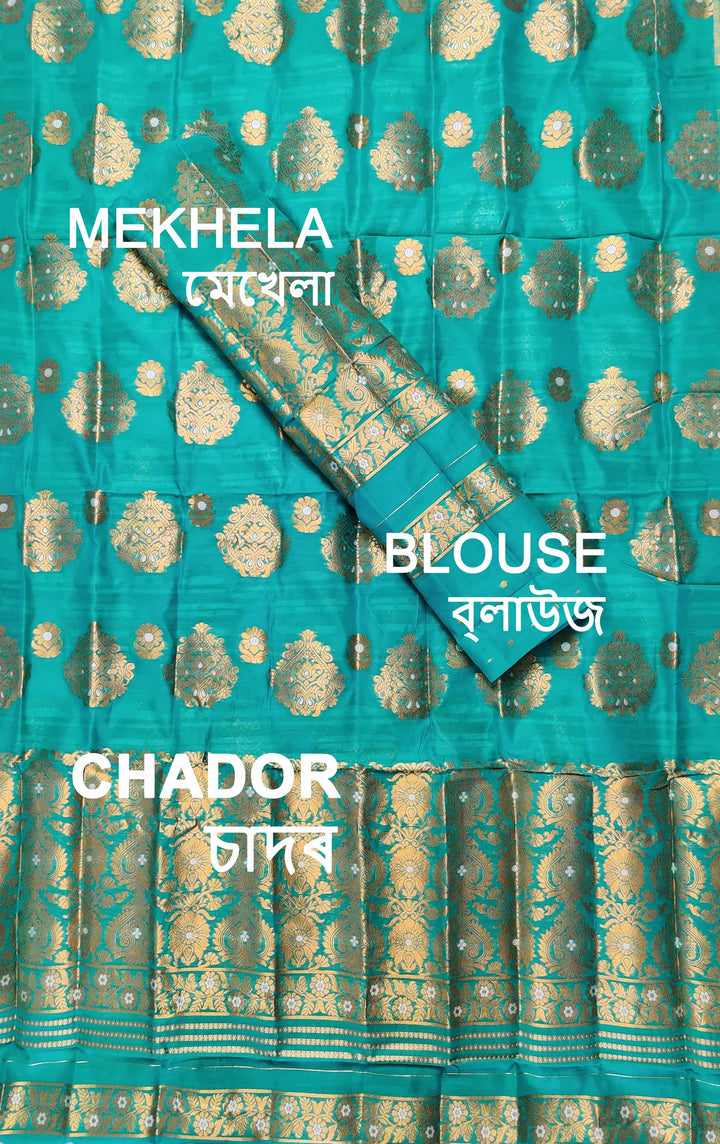 Copper Jari AC Cotton* Mekhela Chador