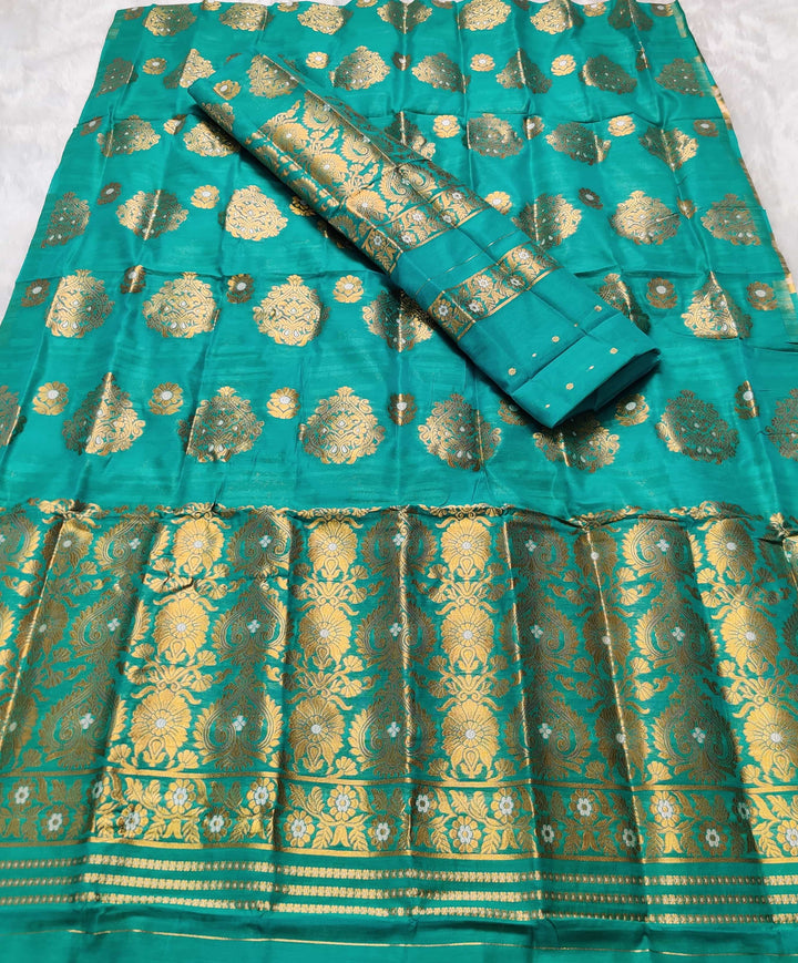 Copper Jari AC Cotton* Mekhela Chador