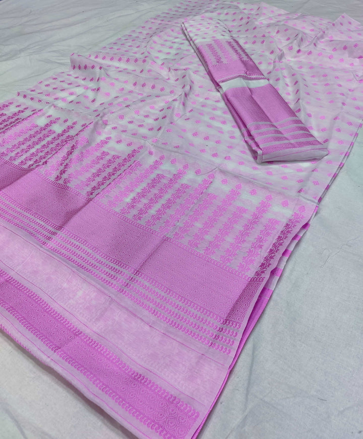 Weaving Dhaga Work AC Cotton* Mekhela Sador - Lata Aachal & Small Buti