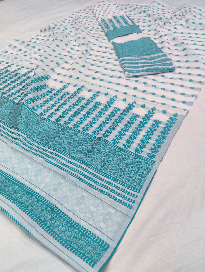 Weaving Dhaga Work AC Cotton* Mekhela Sador - Lata Aachal & Small Buti