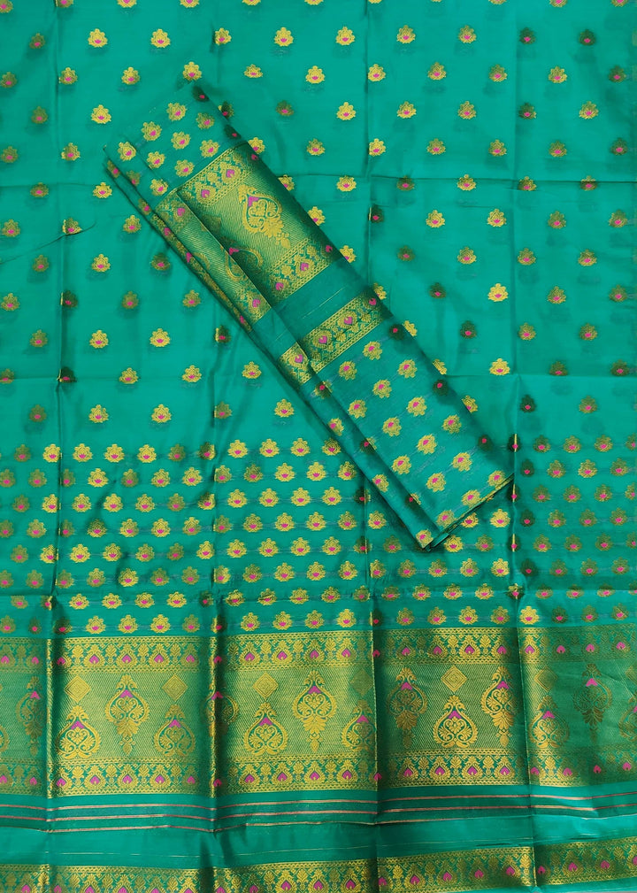 সোণ (Gold) গুনা এ চি কটন মেখলা চাদৰ 