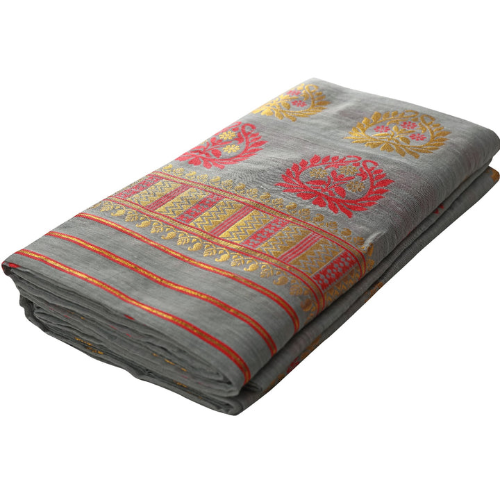 Jari-Dhaga AC Cotton* Mekhela Sador - King Khap With Miri Buti