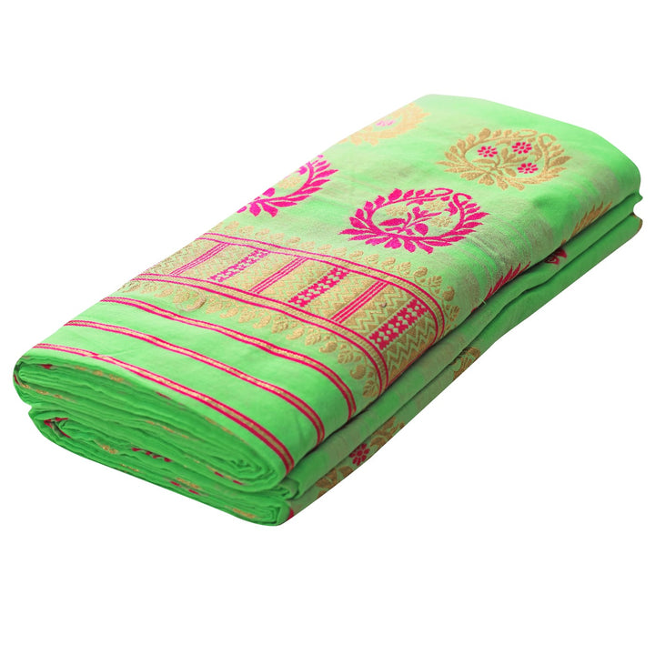 Jari-Dhaga AC Cotton* Mekhela Sador - King Khap With Miri Buti