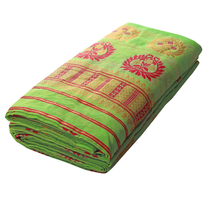 Jari-Dhaga AC Cotton* Mekhela Sador - King Khap With Miri Buti