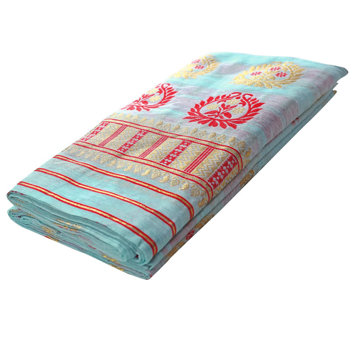 Jari-Dhaga AC Cotton* Mekhela Sador - King Khap With Miri Buti