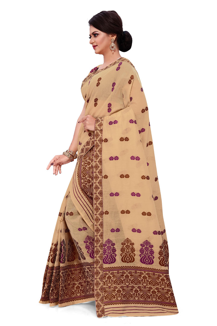 Weaving Two-Dhaga Work AC Cotton* Mekhela Sador