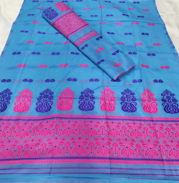 Weaving Two-Dhaga Work AC Cotton* Mekhela Sador
