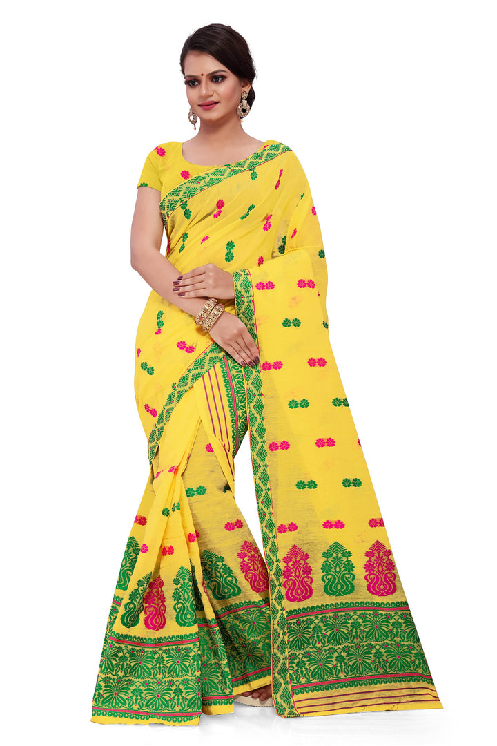 Weaving Two-Dhaga Work AC Cotton* Mekhela Sador