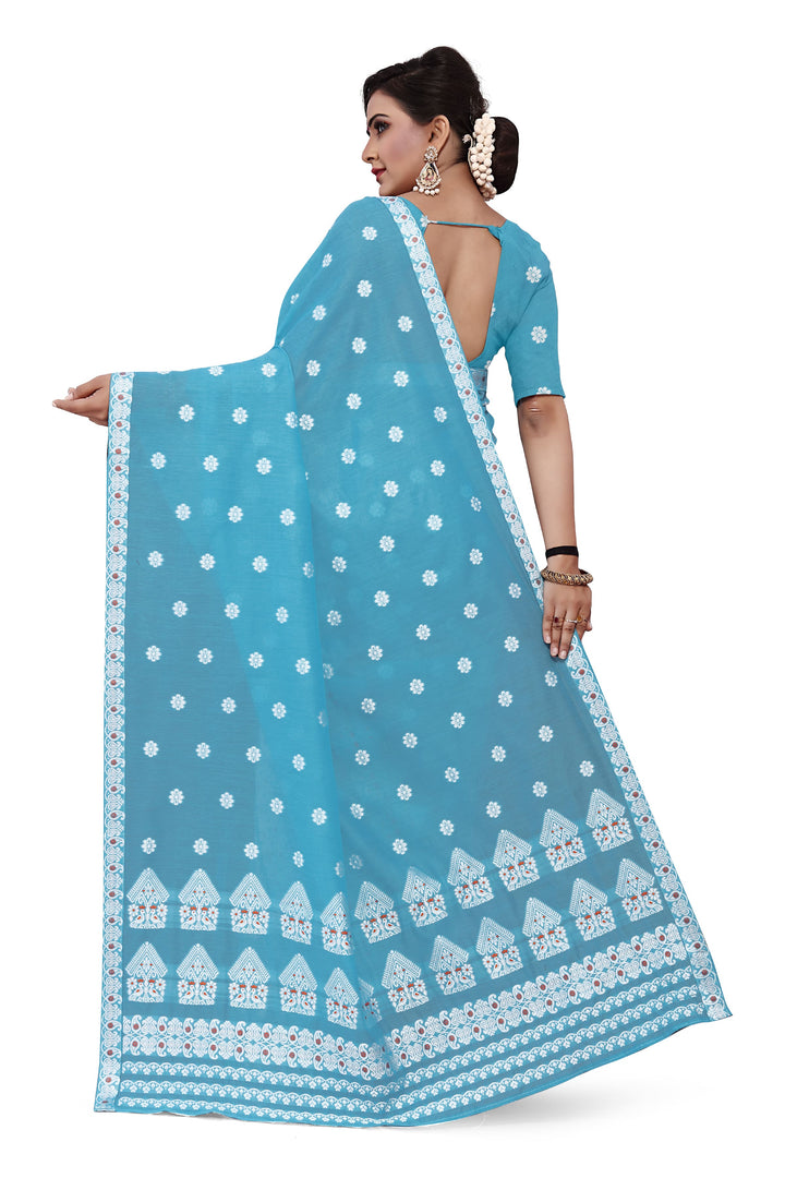 Weaving Dhaga Work AC Cotton* Mekhela Sador - Moor & Miri
