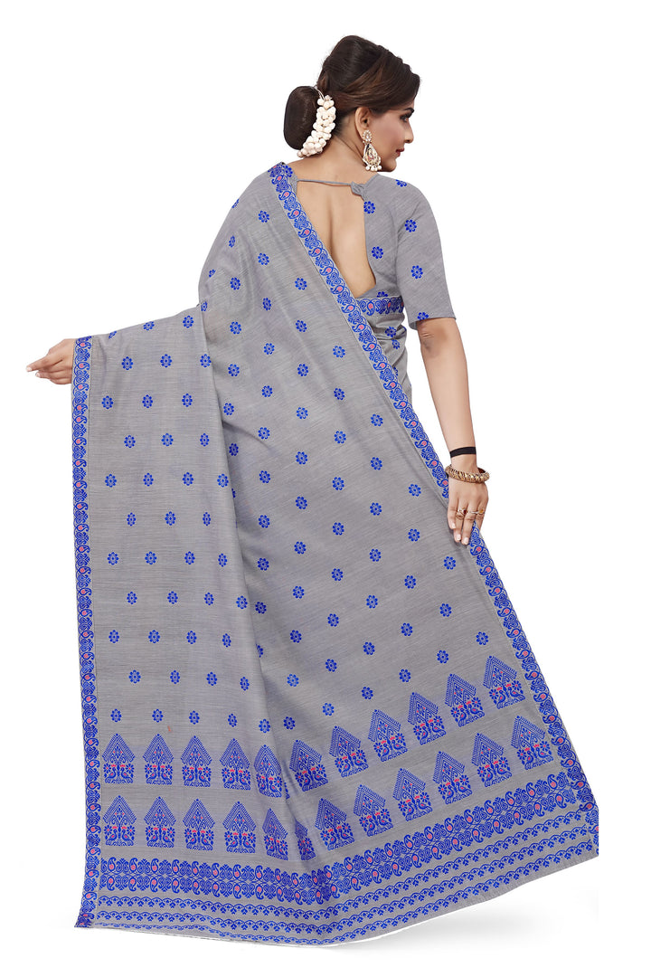 Weaving Dhaga Work AC Cotton* Mekhela Sador - Moor & Miri