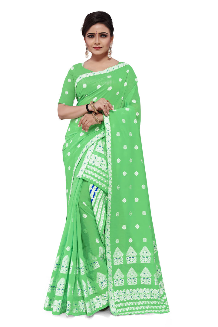 Weaving Dhaga Work AC Cotton* Mekhela Sador - Moor & Miri