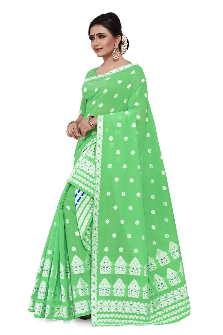 Weaving Dhaga Work AC Cotton* Mekhela Sador - Moor & Miri