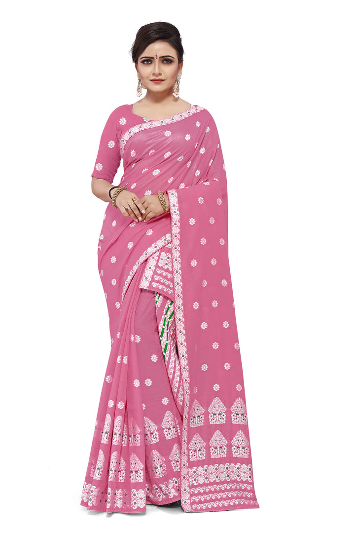 Weaving Dhaga Work AC Cotton* Mekhela Sador - Moor & Miri