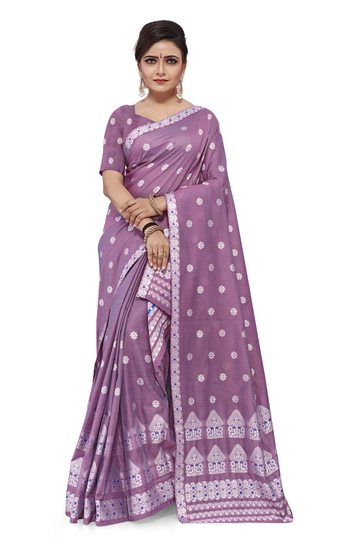 Weaving Dhaga Work AC Cotton* Mekhela Sador - Moor & Miri