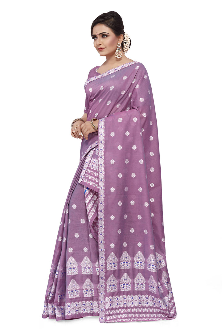 Weaving Dhaga Work AC Cotton* Mekhela Sador - Moor & Miri