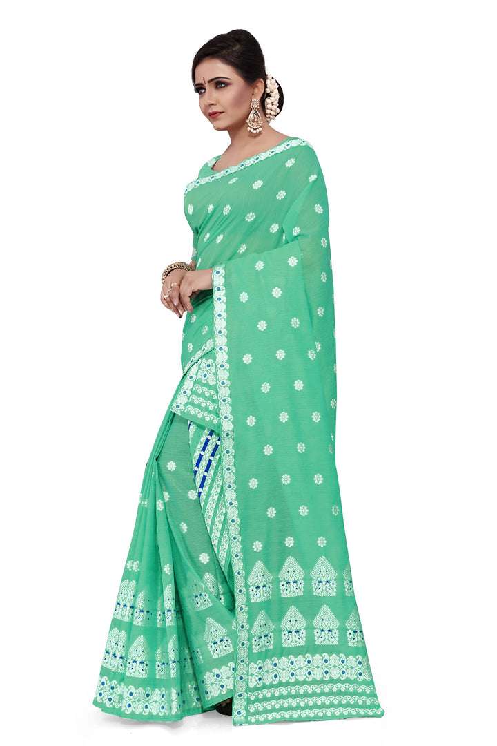 Weaving Dhaga Work AC Cotton* Mekhela Sador - Moor & Miri