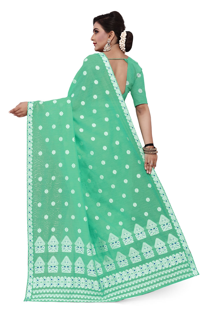 Weaving Dhaga Work AC Cotton* Mekhela Sador - Moor & Miri