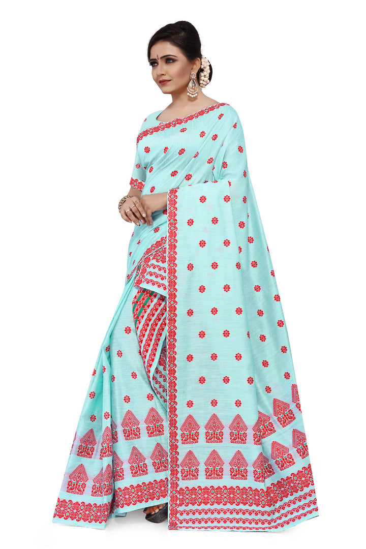 Weaving Dhaga Work AC Cotton* Mekhela Sador - Moor & Miri