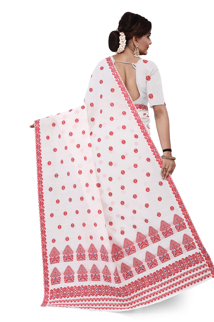Weaving Dhaga Work AC Cotton* Mekhela Sador - Moor & Miri