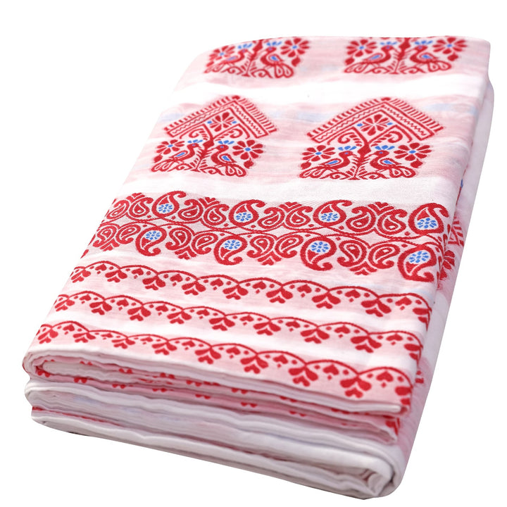 Weaving Dhaga Work AC Cotton* Mekhela Sador - Moor & Miri