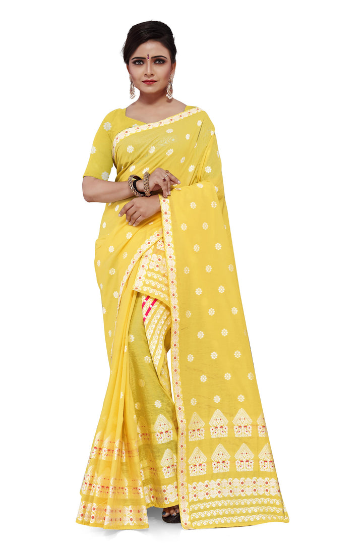 Weaving Dhaga Work AC Cotton* Mekhela Sador - Moor & Miri