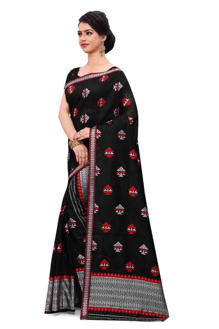 সূতাৰ- কাম (Dhaga-Work) এ চি কটন মেখলা চাদৰ