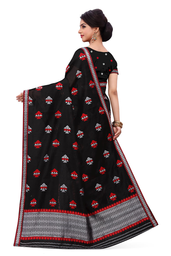 সূতাৰ- কাম (Dhaga-Work) এ চি কটন মেখলা চাদৰ