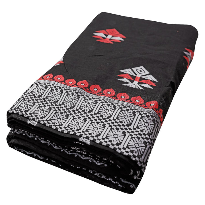 সূতাৰ- কাম (Dhaga-Work) এ চি কটন মেখলা চাদৰ
