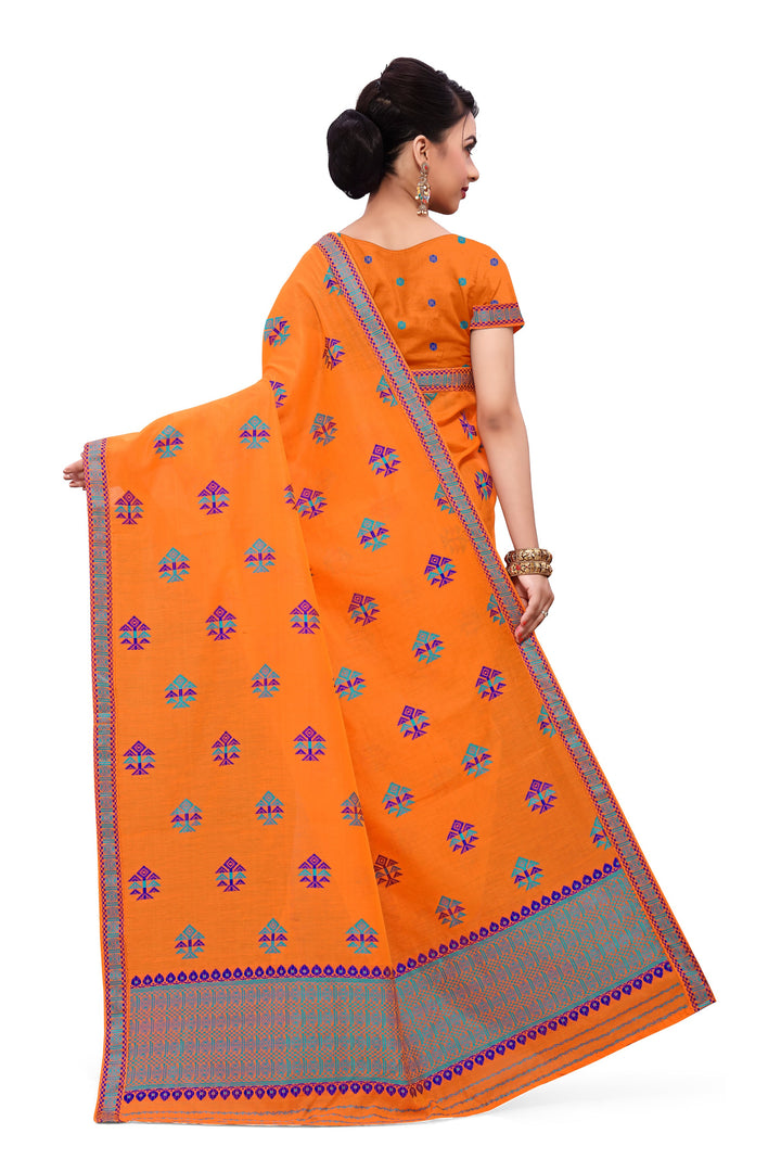 সূতাৰ- কাম (Dhaga-Work) এ চি কটন মেখলা চাদৰ