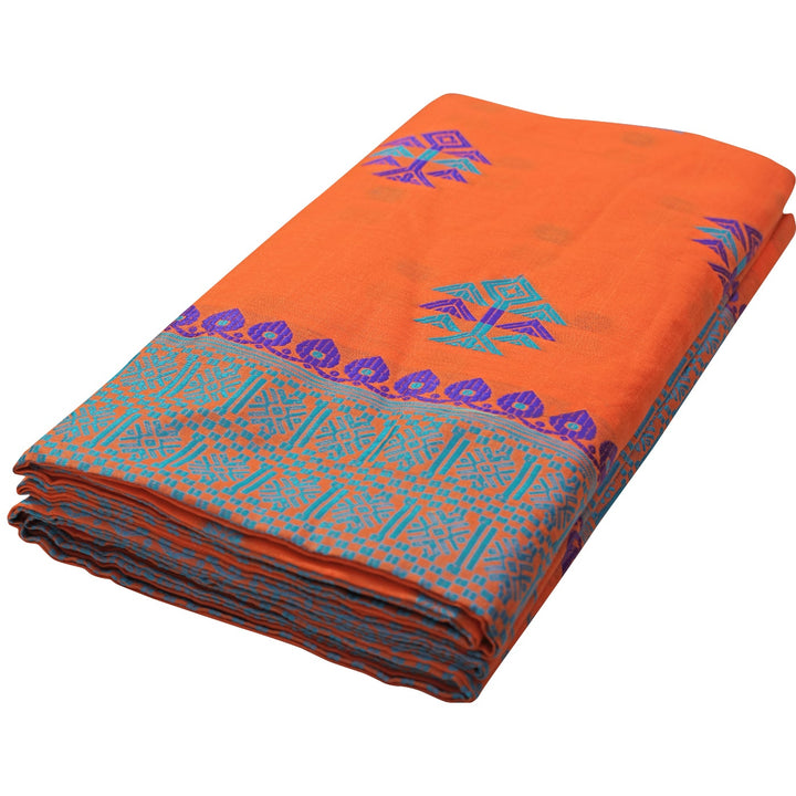 সূতাৰ- কাম (Dhaga-Work) এ চি কটন মেখলা চাদৰ