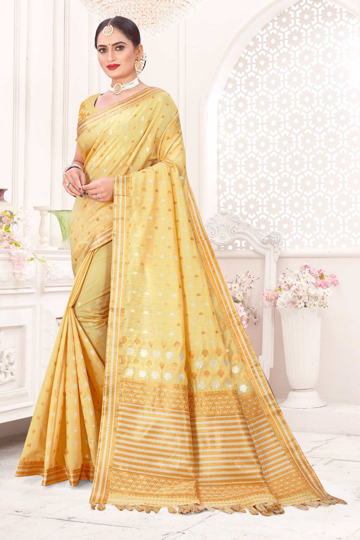 AC Cotton* Woven Assamese Saree