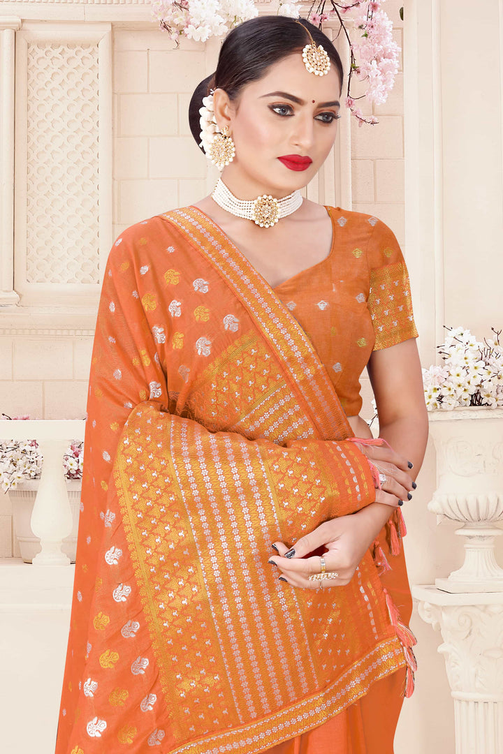 AC Cotton* Woven Assamese Saree