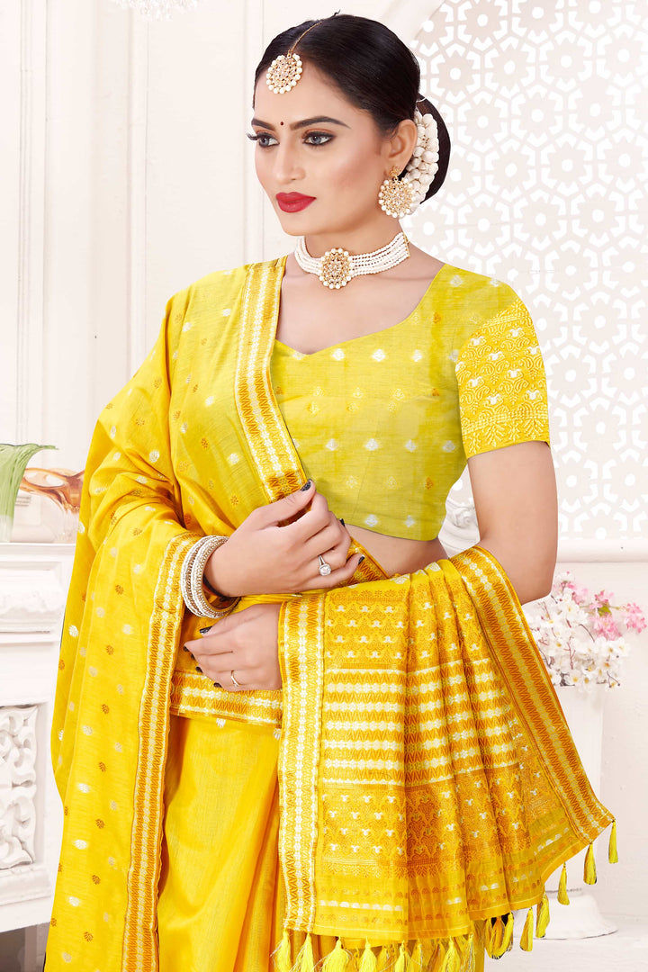 AC Cotton* Woven Assamese Saree