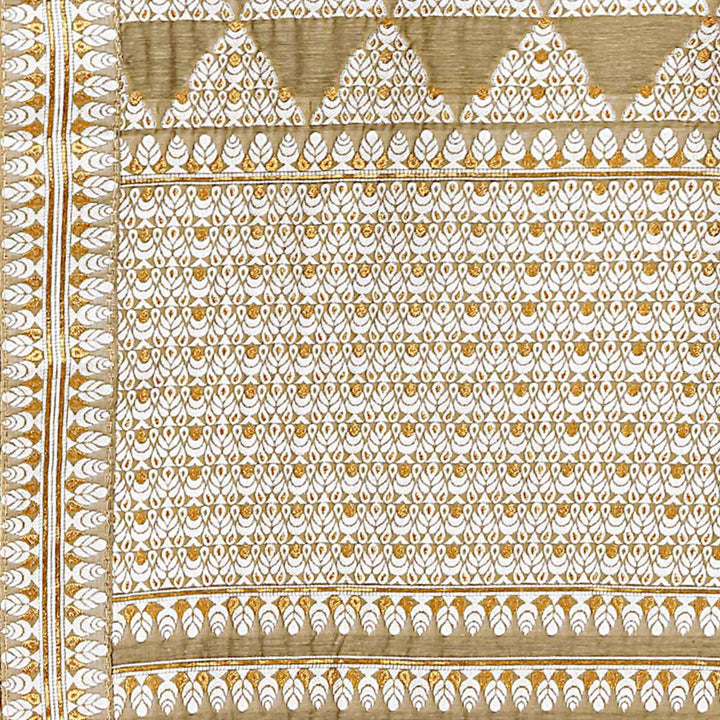 Weaving Dhaga Work AC Cotton* Mekhela Sador - Temple Buta